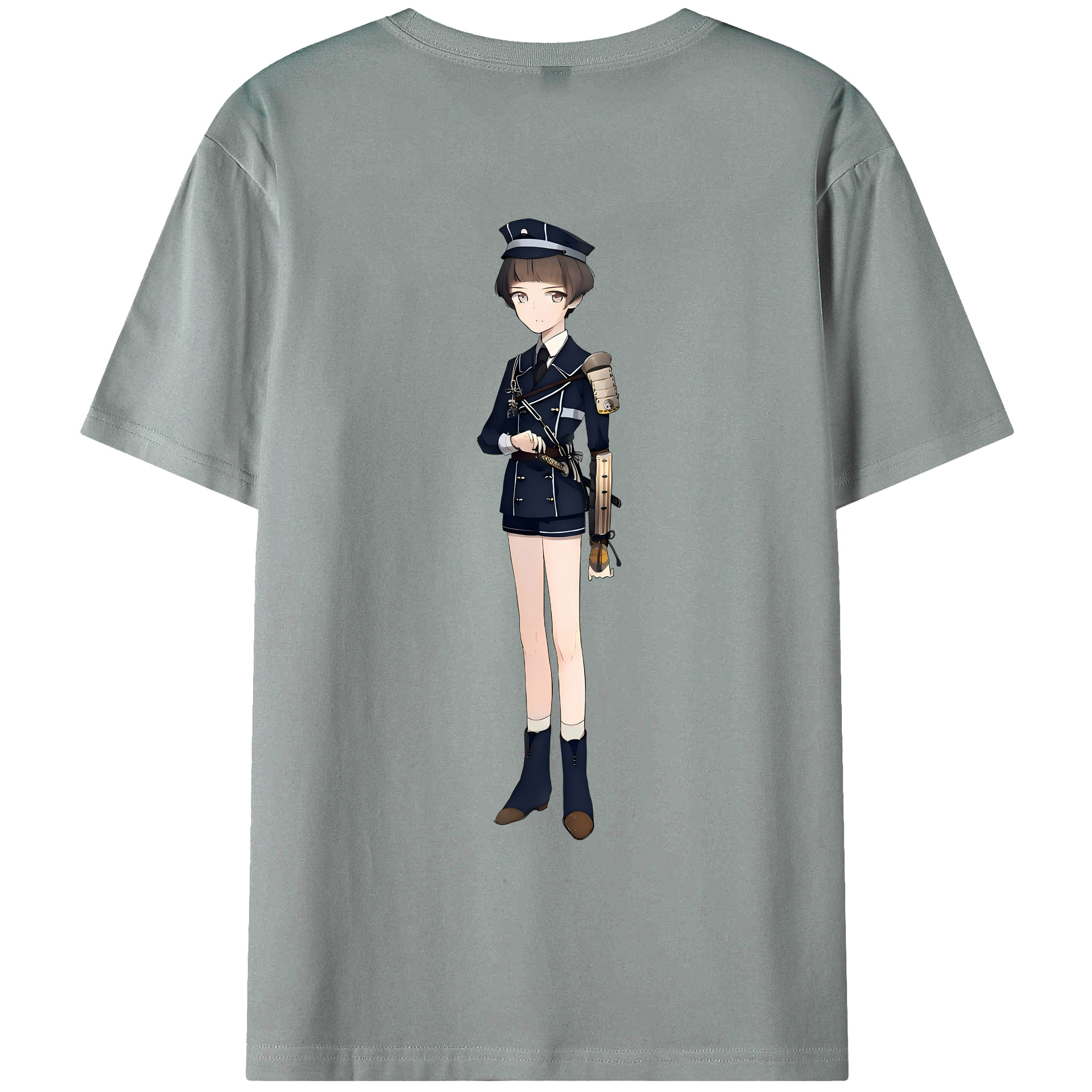 （画像用） 刀剣乱舞 Touken Ranbu 綿100％ メンズ半袖Tシャツ（バックプリント） 通気性